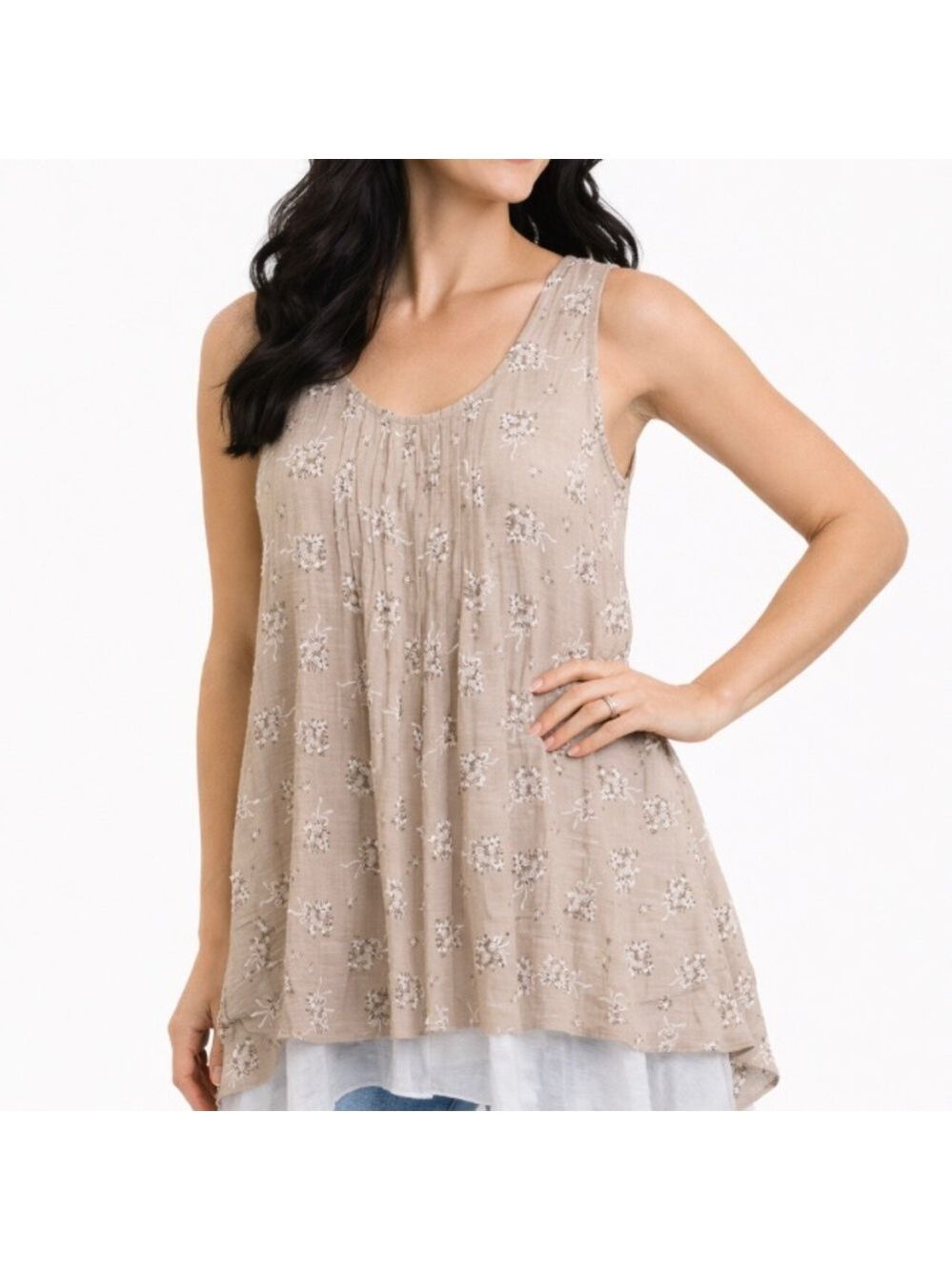 Papillon| Pleated front Asymmetrical Tunic